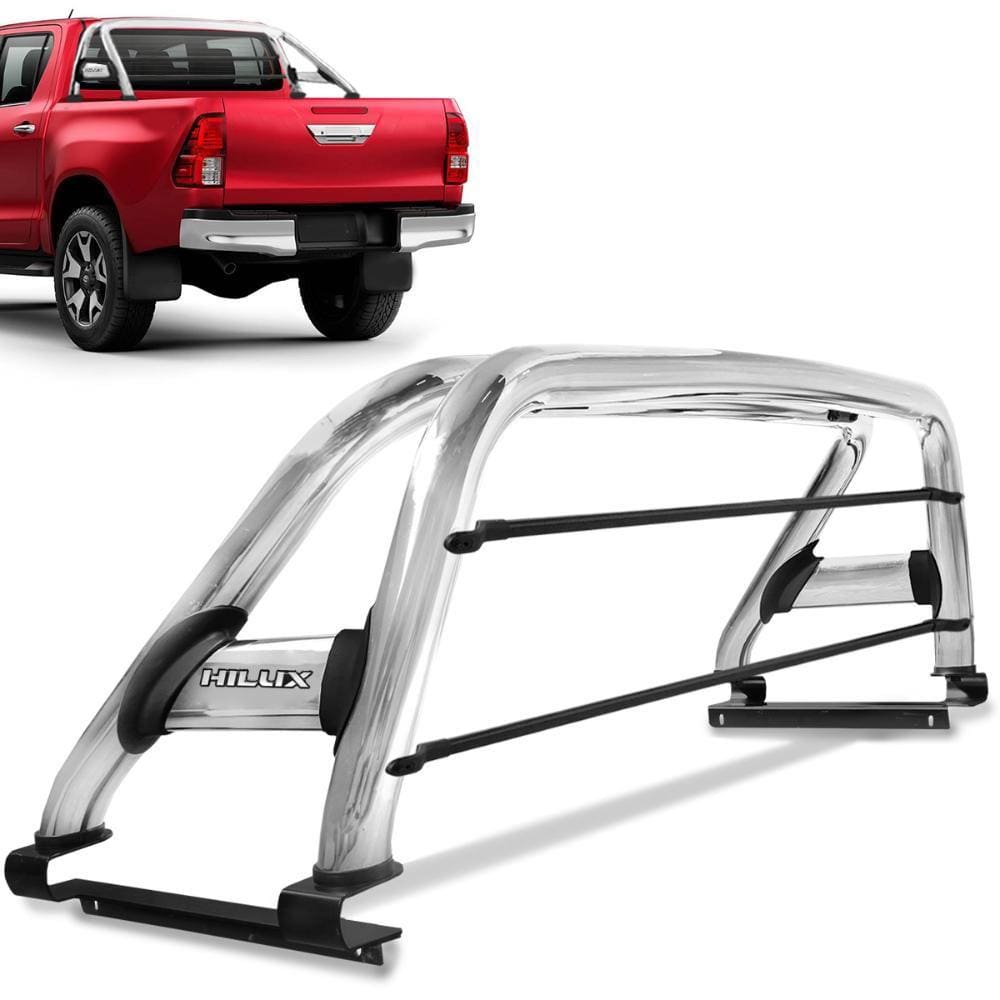 Santo Antonio Duplo Hilux 2016 a 2023 Cromado Com Grade