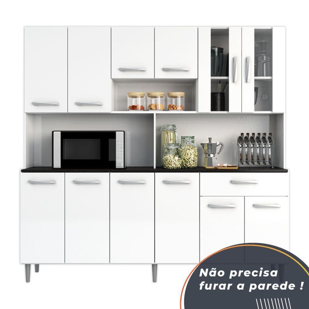 Armário de Cozinha Completa Compacta Clara Branco