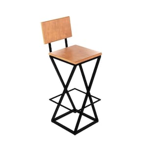 Banqueta Zênite Com Encosto - Preto - Assento Compensado Assento Compensado - 72cm