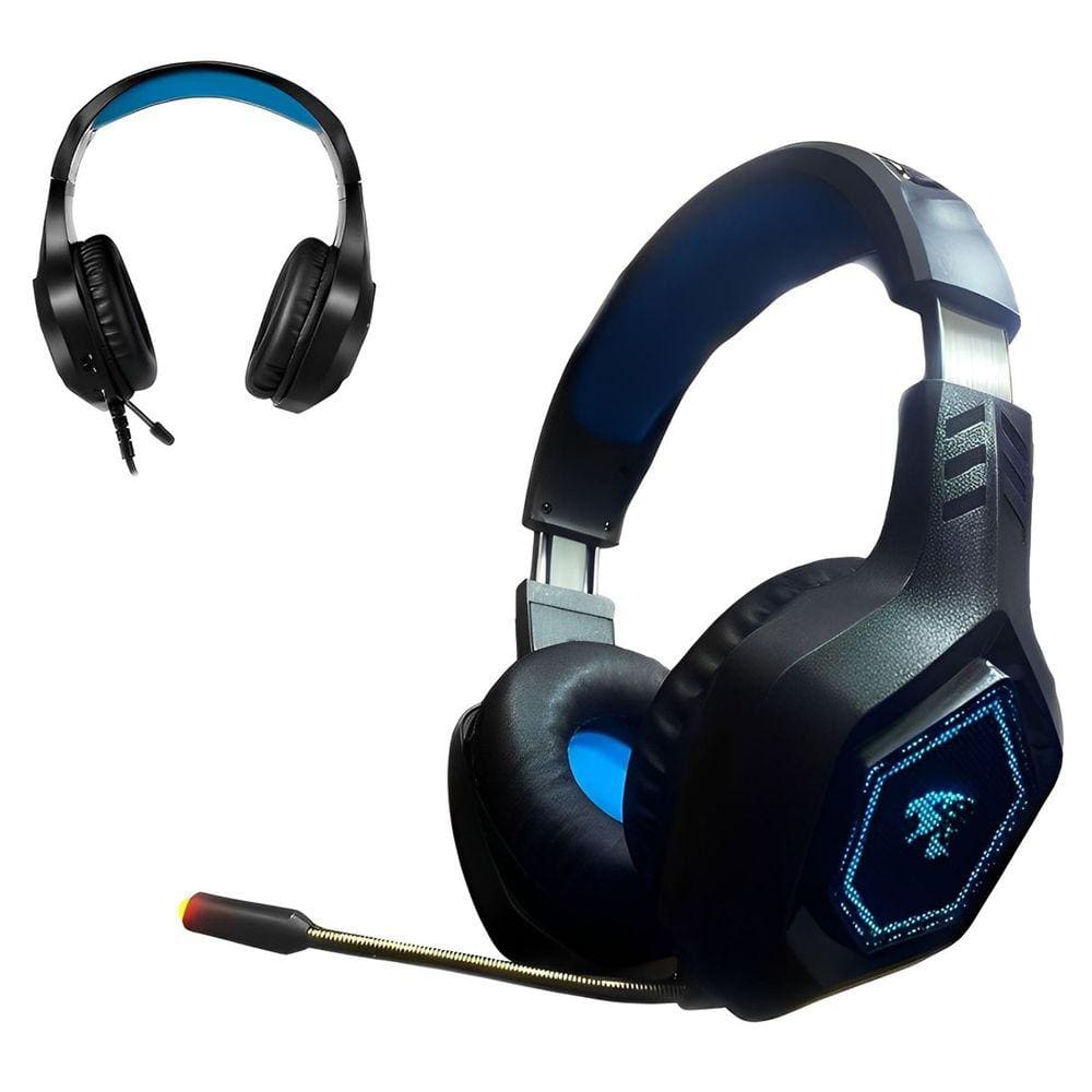 Headset Fone Ouvido Gamer Pc Celular Ps4 Ps5 Xbox Led Azul