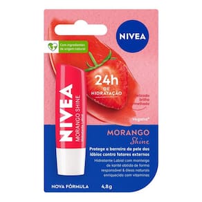 Protetor Labial Morango Shine Nivea Bastão 4,8g