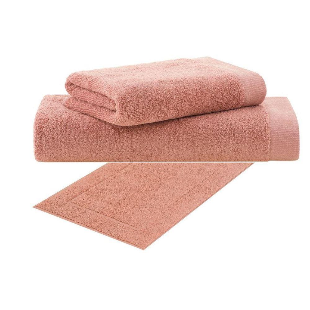 Toalha Banho Gigante + Rosto + Piso 3 Pçs Dual Air