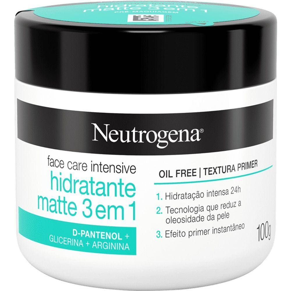 HIdratante Facial com Efeito Mate Neutrogena Face Care Antissinais 3 em 1 - Primer Instantâneo