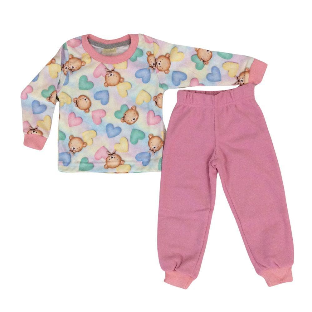 Pijama Soft Vrasalon Fem Rosa