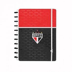 Caderno Inteligente Grande São Paulo Tricolor Preto