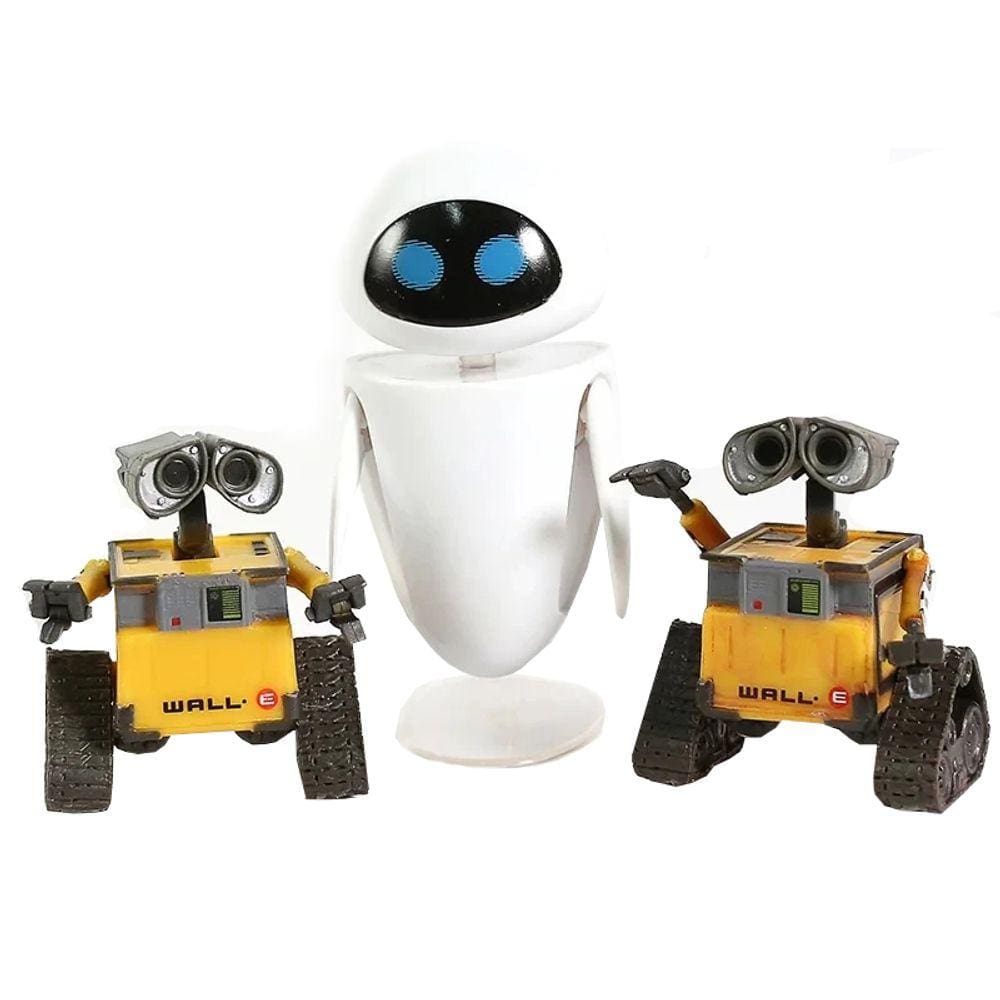 Action Figure Wall-E E Robo Eve Set Com 3 Pcs