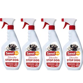 Educador Sanitário Canino Cães E Gatos Sanol Stop Dog 4 Unid