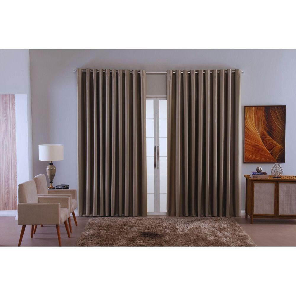 Cortina Para Sala Quarto Blackout Tecido 4,00X2,50 Ellegance