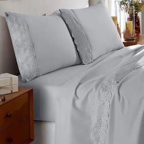 Jogo De Cama Sonata Queen Com Renda 3 Peças 158x198x35cm - Buettner