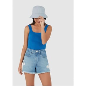 Short Jeans Feminino Barra Desfiada Malwee Ref. 110621