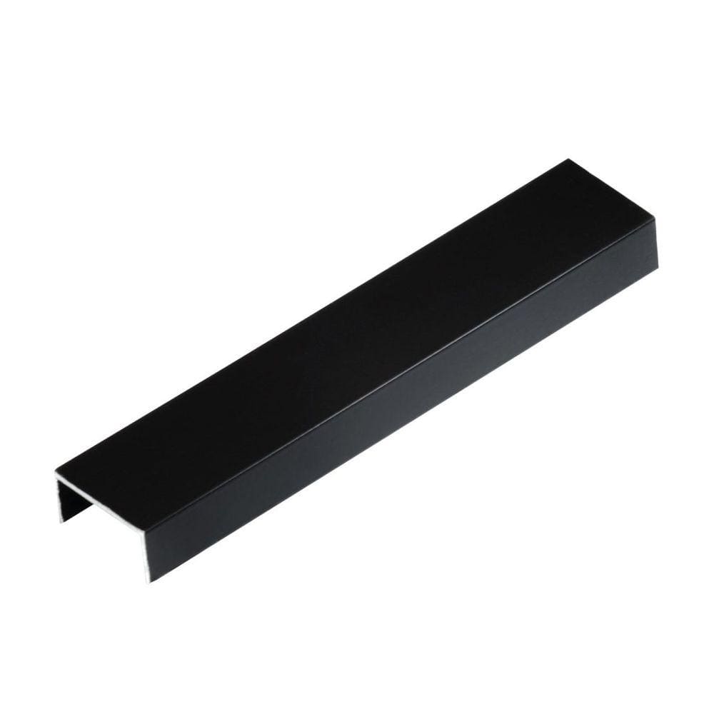 Perfil de Alumínio para Acabamento 10mm X 2,0cm Luxor Black Matte Viscardi - caixa com 5 Unidade - Preto Fosco
