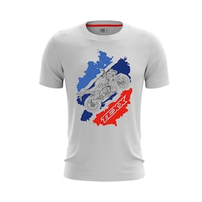 Camiseta Texx  Naked Branc Desenho Verme Azul P [F016]