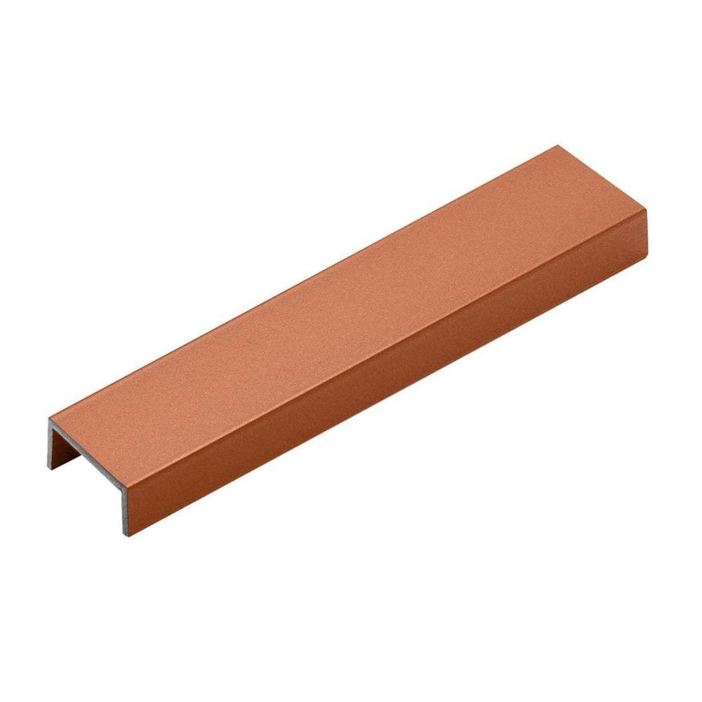 Perfil de Alumínio para Acabamento 10mm X 2,0cm Luxor Rosé Salmon Viscardi - caixa com 5 Unidade - Rose Salmon Brilho