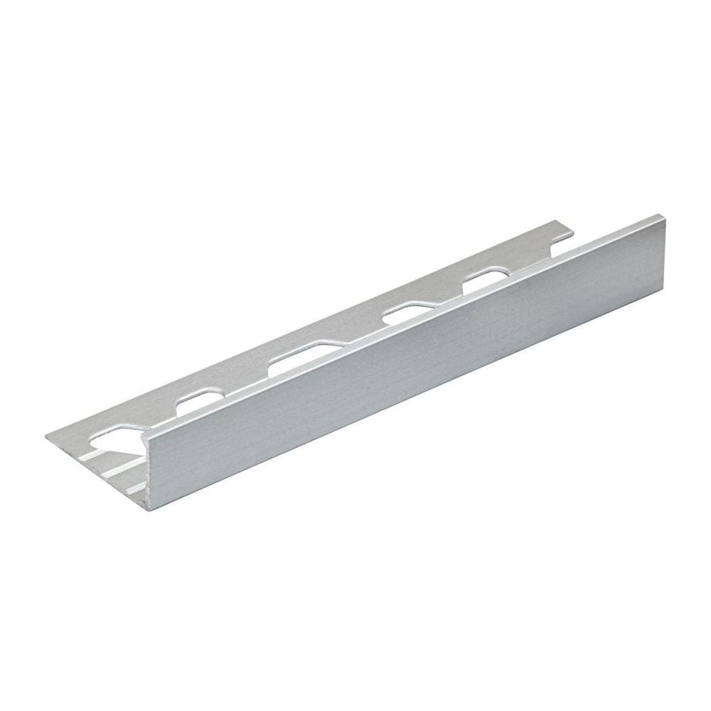 Perfil de Alumínio para Acabamento 10mm X 1,0cm Ravena - caixa com 5 Unidade - NATURAL FOSCO