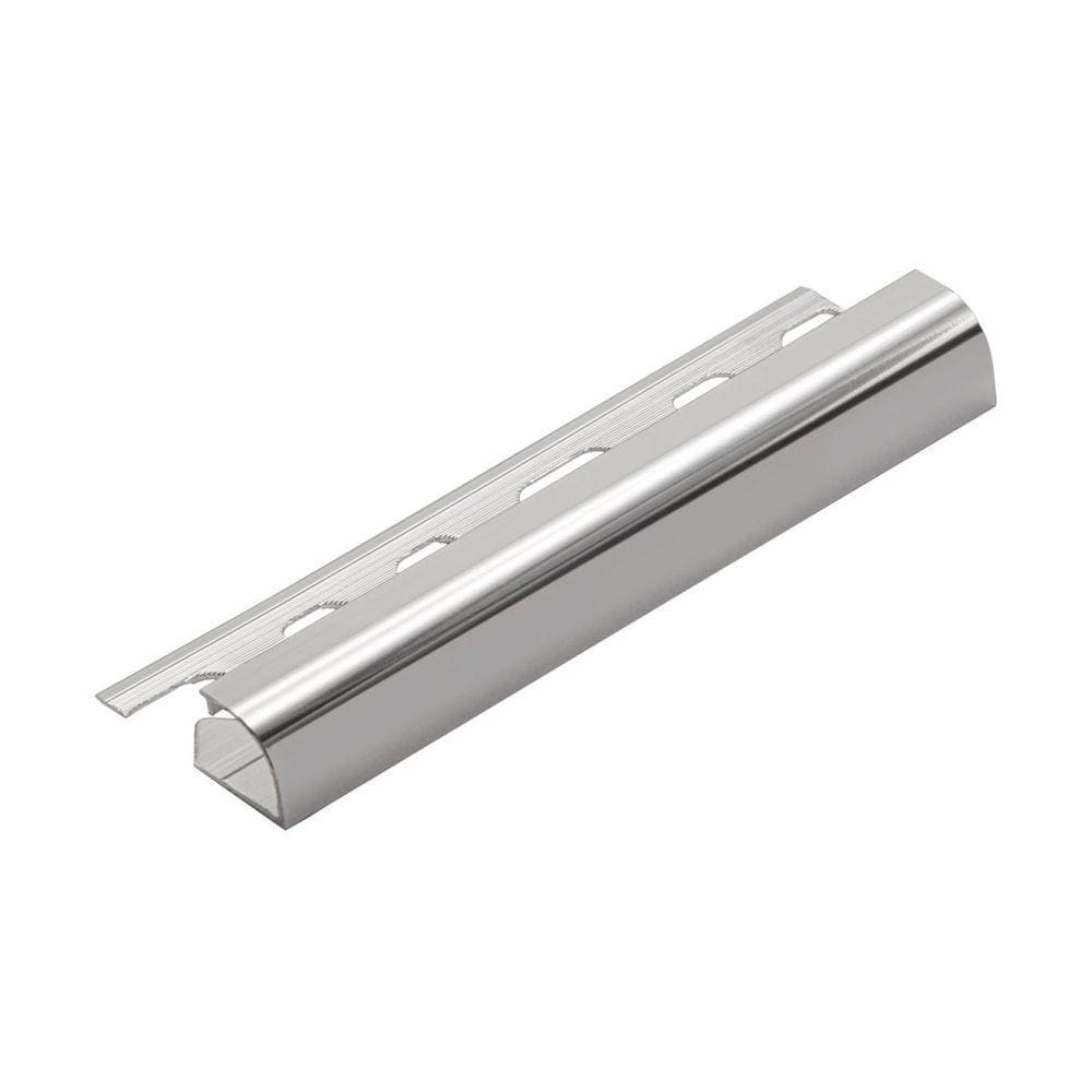 Perfil de Alumínio para Acabamento 10mm X 1,2cm - caixa com 5 Unidade - Cromado Brilho