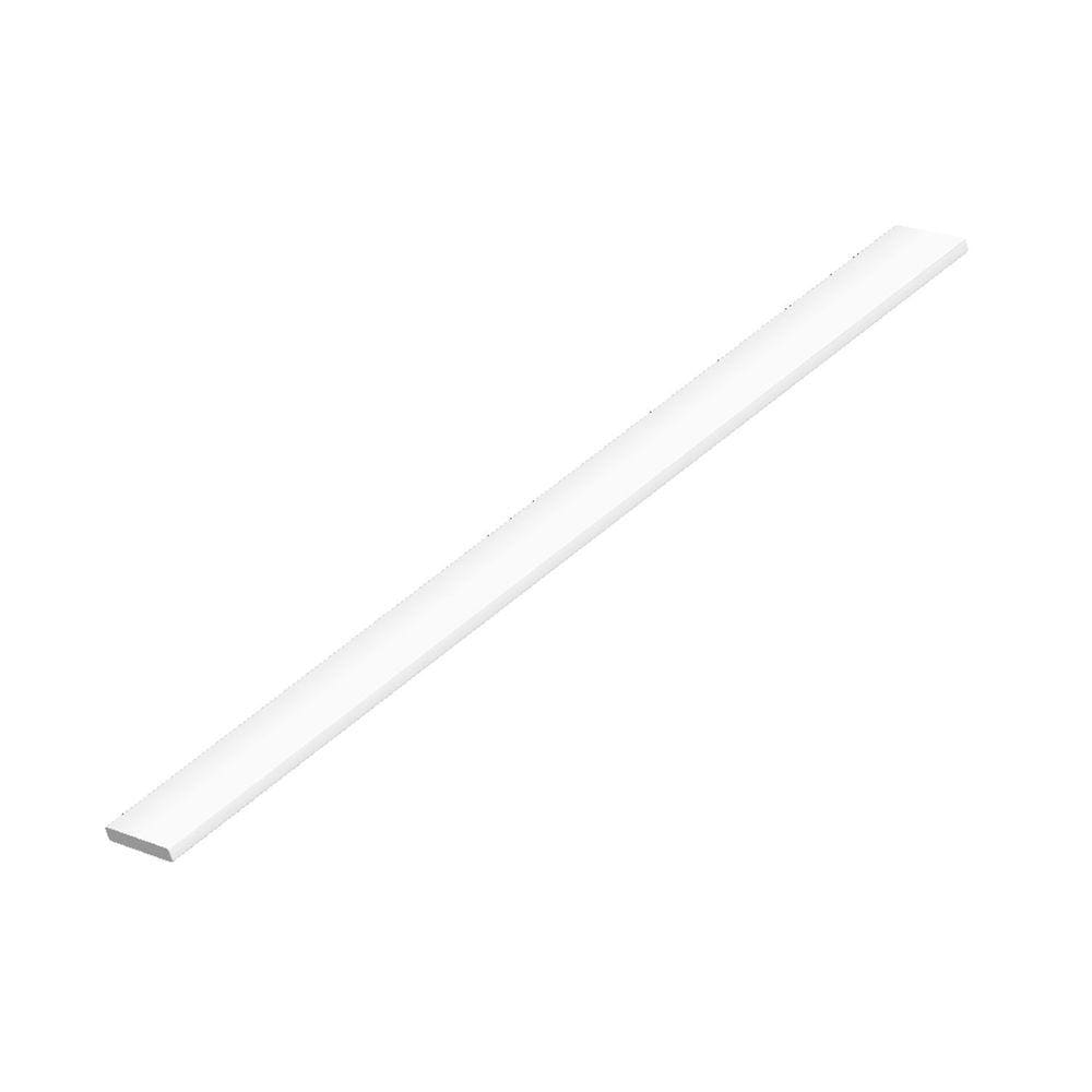 Perfil de Alumínio para Acabamento 3,10mm X 0,935cm Laminum - caixa com 5 Unidade - Branco Fosco