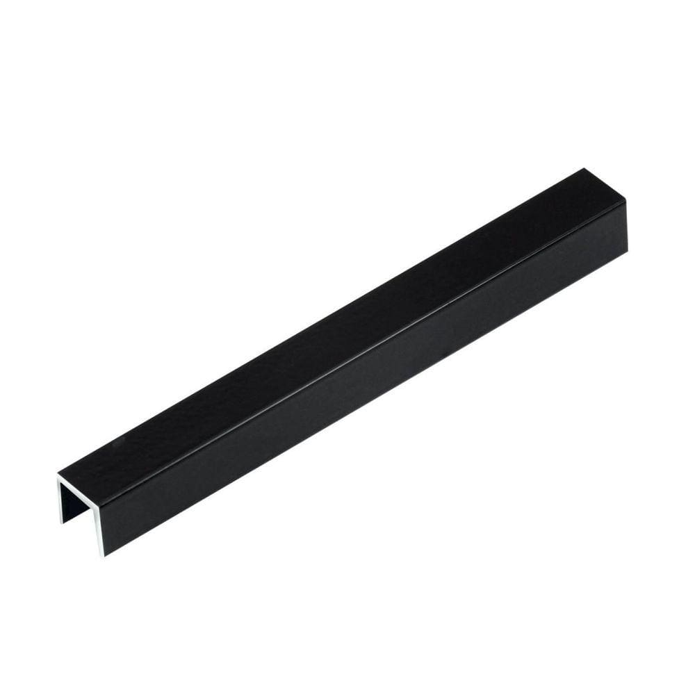 Perfil de Alumínio para Acabamento 10mm X 1,0cm Luxor - caixa com 5 Unidade - Preto Fosco