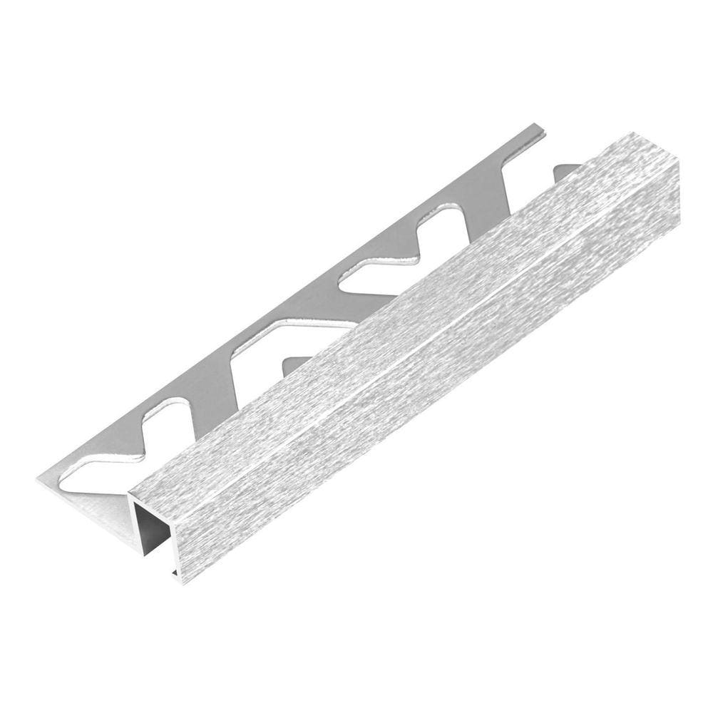 Perfil de Alumínio para Acabamento 10mm X 1,2cm Firenze Brilho Escovado Viscardi - caixa com 5 Unidade - crom.brilho escovado