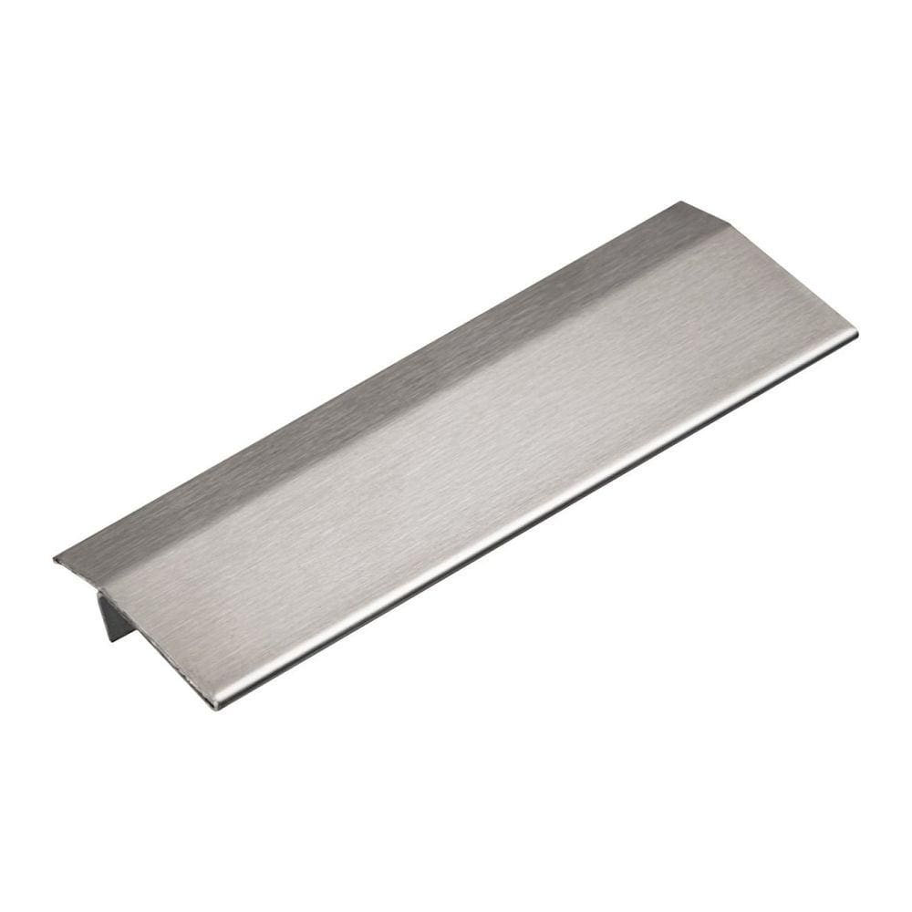 Perfil de Aço Inox para Acabamento 8mm X 3,5cm Max - caixa com 5 Unidade - Aço Inox Escovado