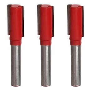 Kit 3 Fresa Reta Paralela 10Mm Haste 6Mm Metal Duro Tupia