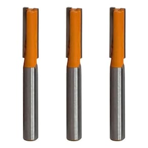 Kit 3 Fresa Reta Paralela 6Mm X 6Mm Metal Duro Tupia Madeira