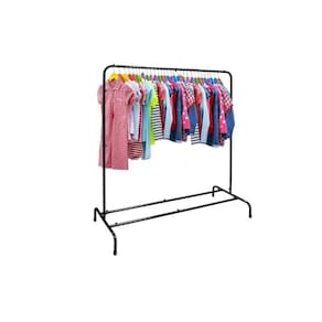 Arara Cabideiro de Roupa com Sapateira Grande Largura 146Cm altura - PRETA