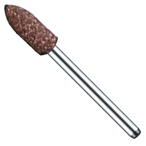 Ponta Montada 5Mm Cônica Borracha Abrasiva Haste 3Mm Dremax