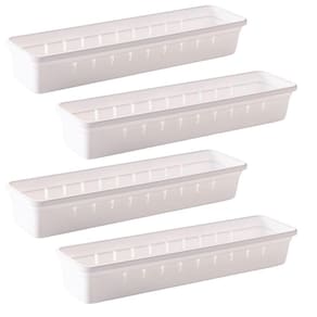 Organizador de gavetas e talheres modular 30,0 x 7,9 cm com 4 unidades Plasutil ref.9733