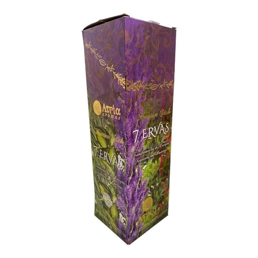 Incenso Indiano 7 Ervas Atria 0% Carvão 25 Cxs Com 8 Varetas