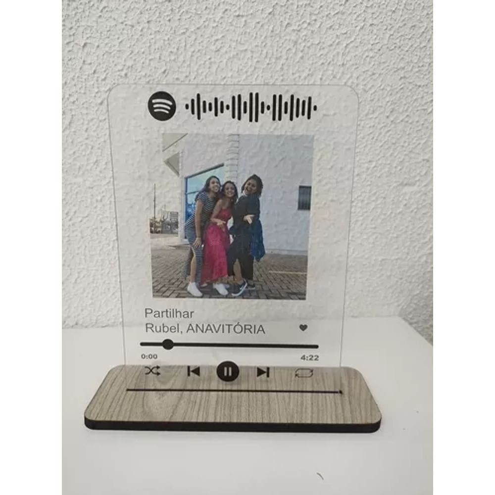 Placa Spotify Personalizada Decoração Aniversario Presente