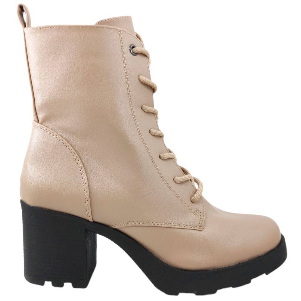 Bota Coturno Feminino Casual Tratorada Salto Bloco Médio Sua Cia 8312.15307