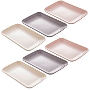 Kit 6 Travessas Bandejas para Servir 24x15cm Petisco Sobremesa Sushi Lyor