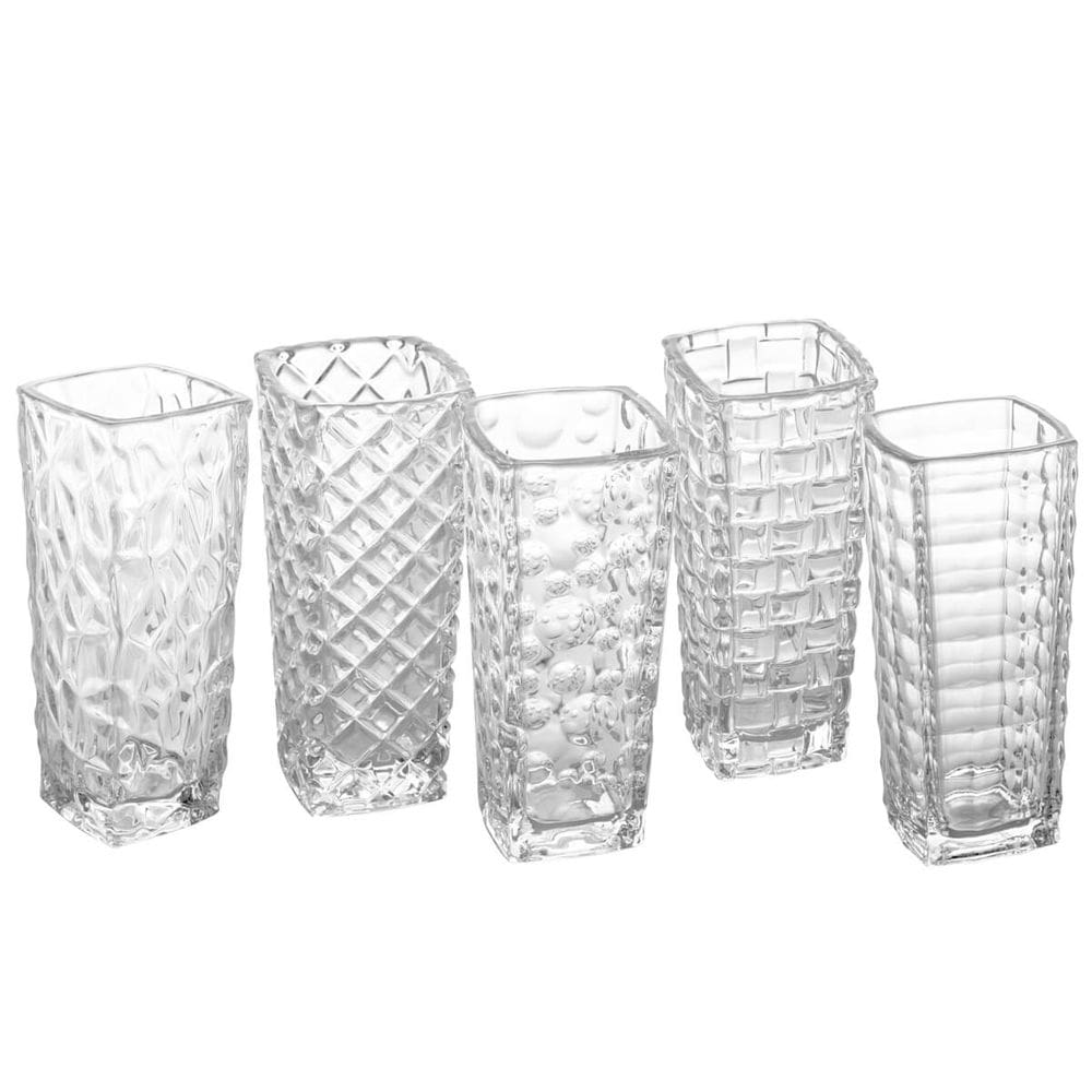 Conjunto 2 Vasos de Vidro Transparente para Flores de Mesa Decoração Interiores Lyor