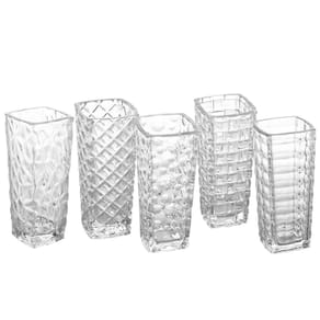 Conjunto 2 Vasos de Vidro Transparente para Flores de Mesa Decoração Interiores Lyor