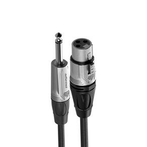 Cabo para Microfone XLR/P10 5 metros Roxtone DMXJ210L5