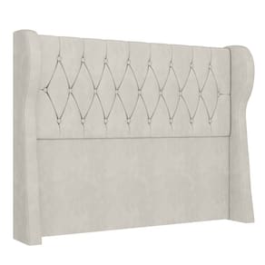 Cabeceira Casal Queen Cama Box 160cm Malva I02 Veludo Bege - Mpozenato