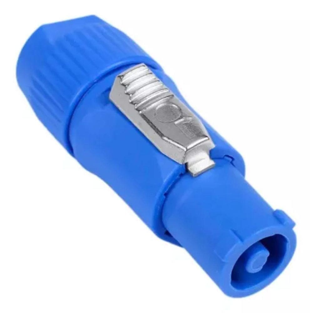Conector Para Cabo Powercom Macho 3 Polos Azul