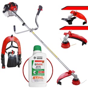 Roçadeira Alta Performance Com ÓLEO STIHL RT52-L RT52L Toyama 52cc 2HP Faca 3 Pontas e Carretel Ideal na Manutenção de Jardins e Gramados