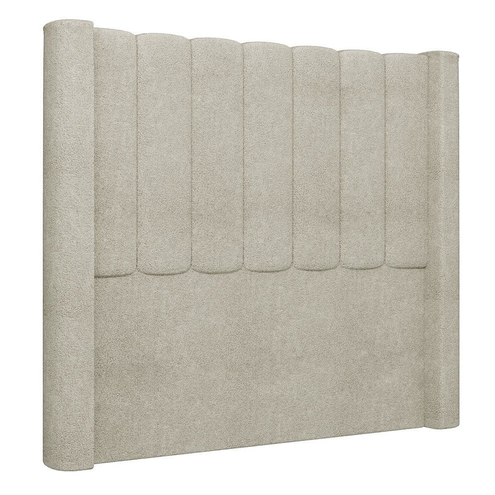 Cabeceira Casal King Cama Box 195cm Claire I02 Bouclê Bege - Mpozenato