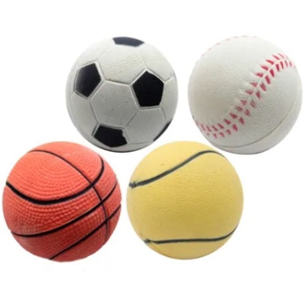 Combo 4 Bolinhas para cachorro de borracha maciça Esportes The Pets Brasil Sport Edition 6cm