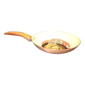 Frigideira Com Revestimento Em Cerâmica 28cm Frita Sem Óleo (Dourado Rose)
