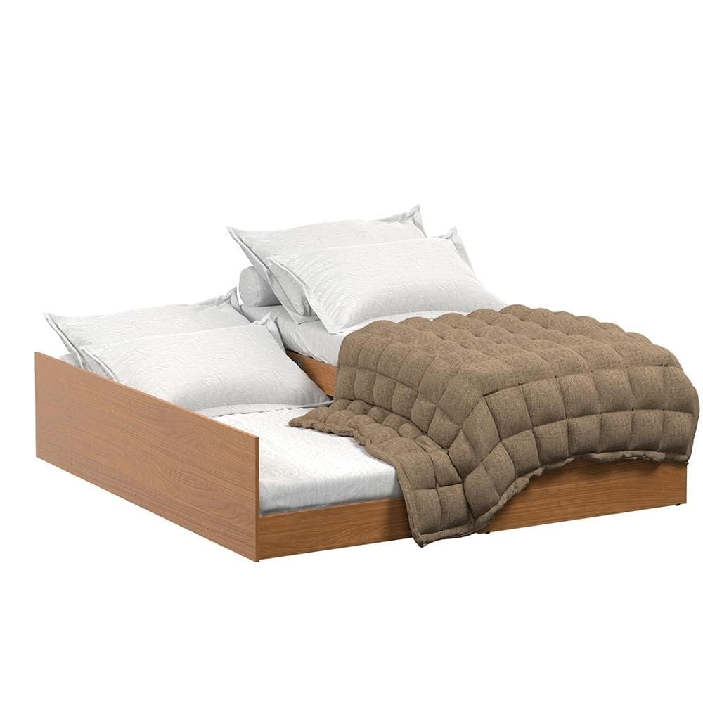 Cama Matrix 3 em 1 Quarto Solteiro com Auxiliar e Casal