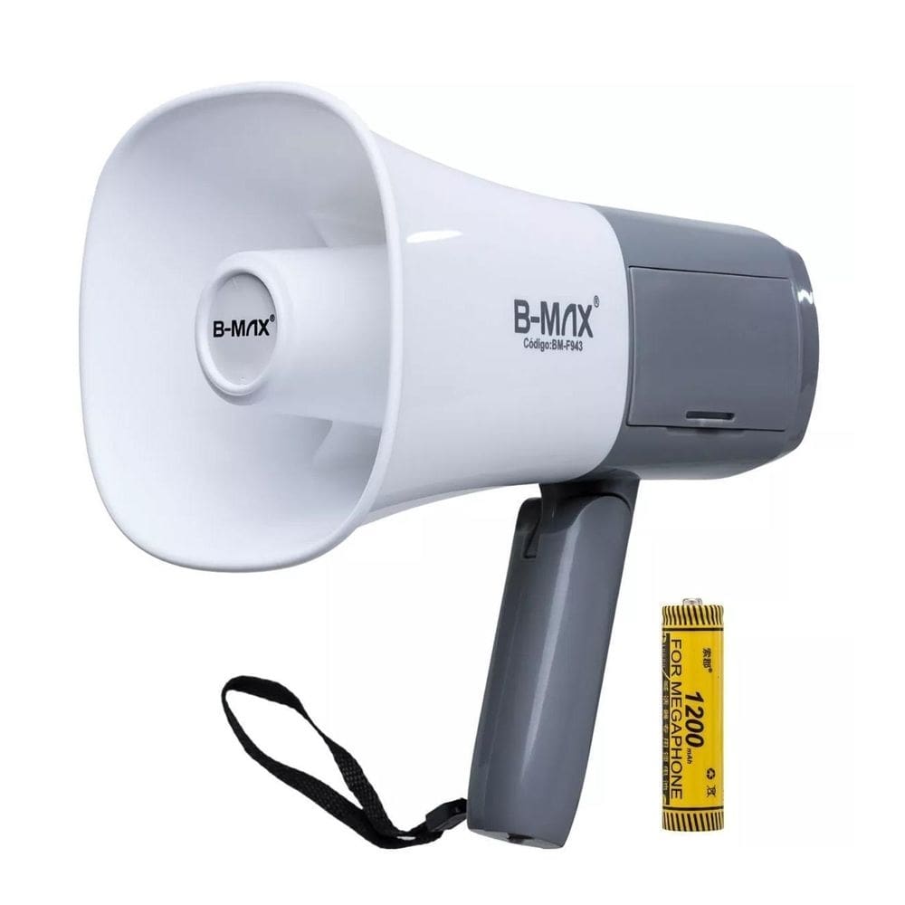 Megafone Amplificador De Voz Profissional Usb Recarregavel