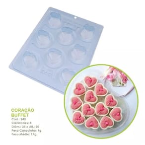 Kit 2 Peças Coração Doces Finos Forma Especial Bwb Cod.240