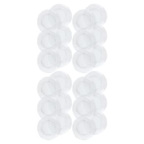 24 Pratos de Vidro Resistentes Mesa Posta Transparente