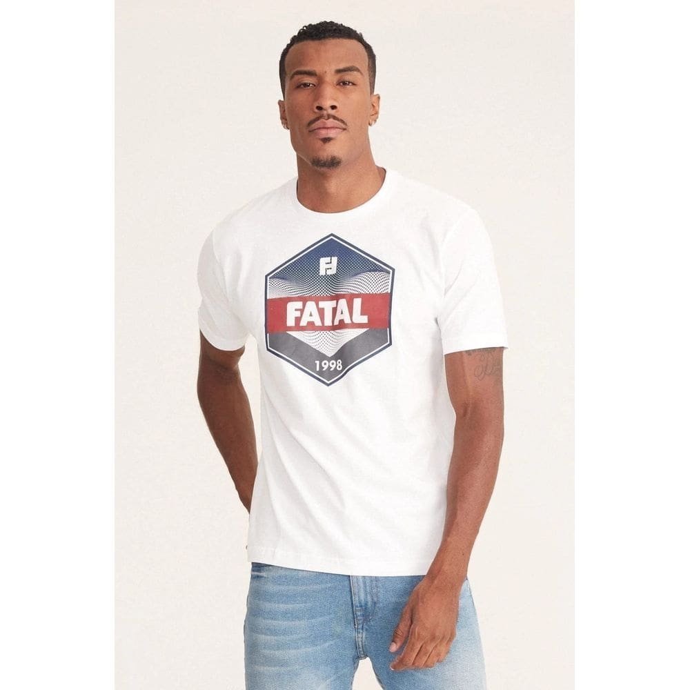 Camiseta Fatal Surf Regular Logo Silk Cotton 1998 Hexagon