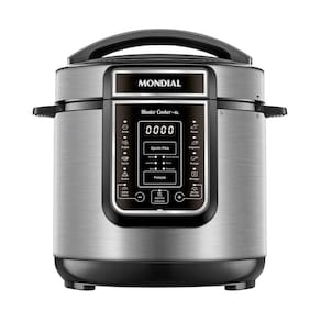 Panela de Pressão Elétrica Digital 6L Mondial Preto/Inox - PE-60-6L-I