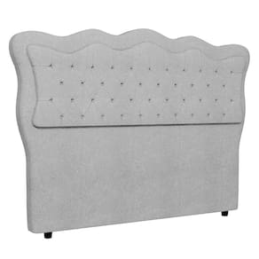 Cabeceira Casal King Cama Box 195cm Oregon I02 Bouclê Cinza - Mpozenato