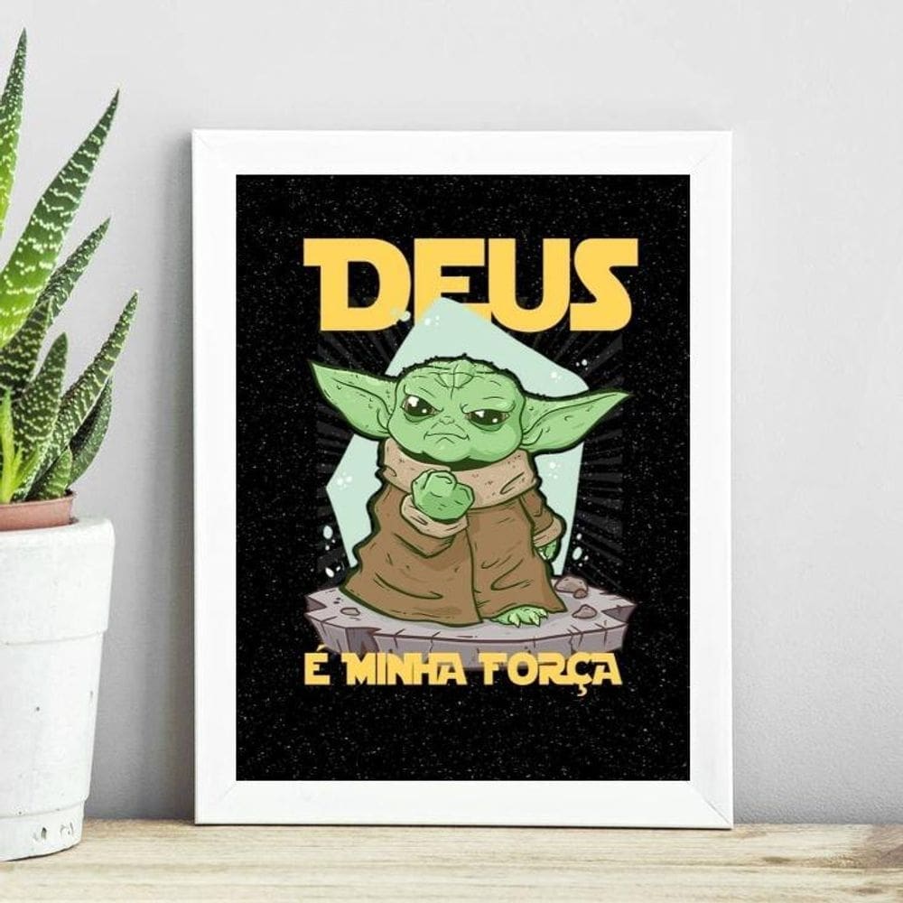 Quadro Deus É A Minha Força 33X24Cm