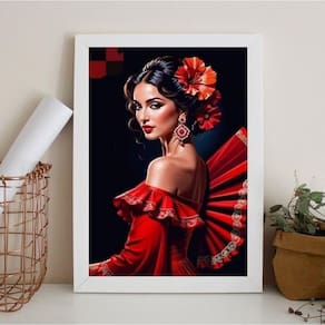 Quadro Decorativo Cigana Pombagira 33X24Cm
